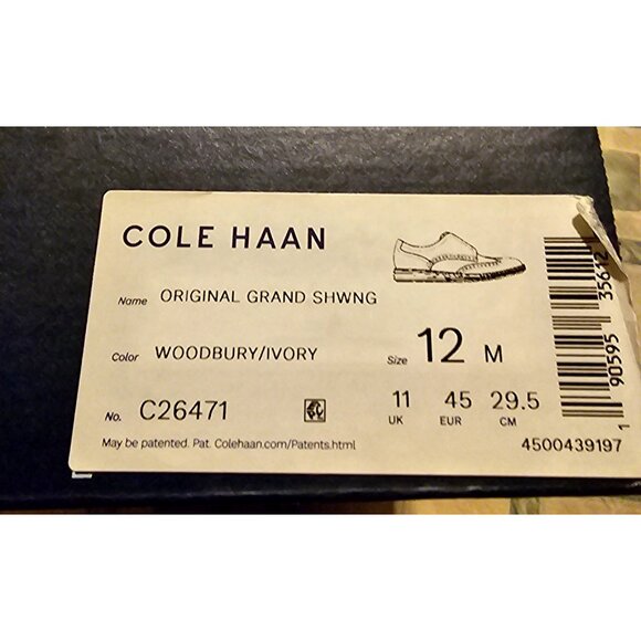 Cole Haan Men's Wingtip Oxford Shoes Size 12M Leather Brown Lace-Up Brogue Dress - Picture 12 of 12